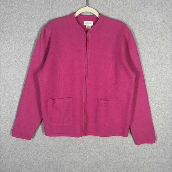 VTG Studio Works Boiled Wool Cardigan Sweater Large Pockets‎ Granny Felted Artsy - Picture 2 of 12